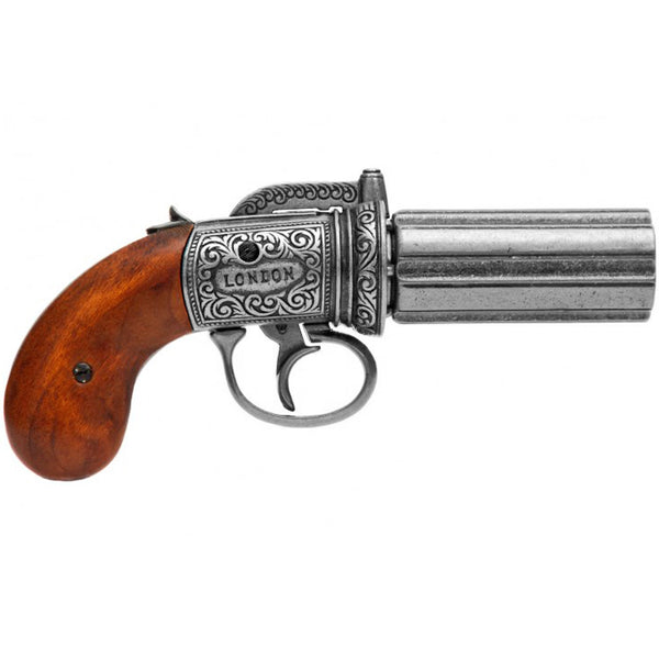 British Pepperbox Revolver Replica - Grey